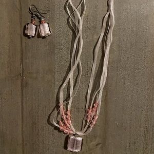 Locally made necklace and earring set